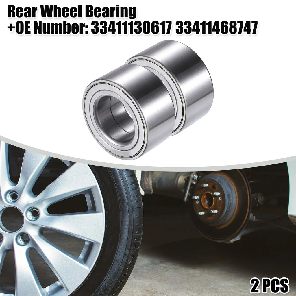 Rear Left & Right Wheel Bearing for BMW 128i Silver Tone (2008-2013)