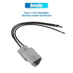 3 Pin Headlight Harness Cable Connector for Toyota Scion (No. 9098011015)