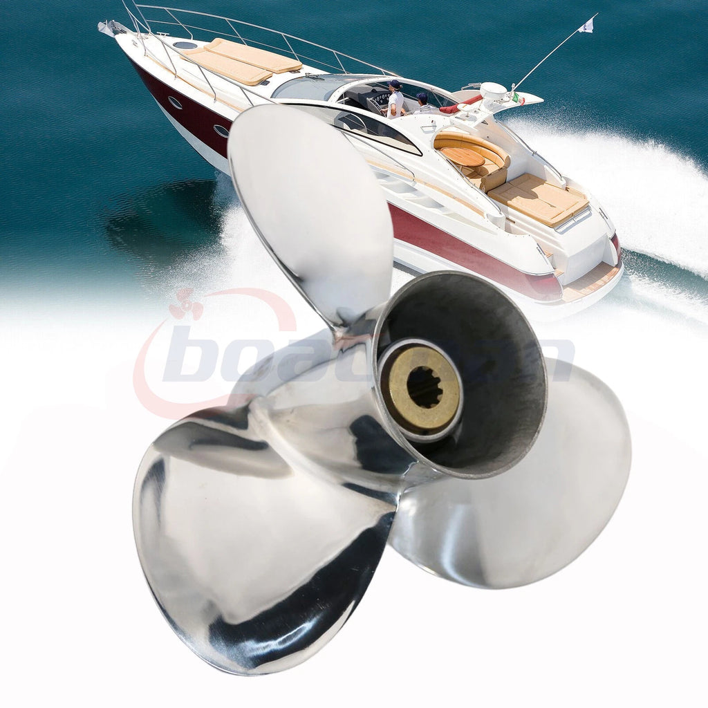 Stainless Steel Propeller 9 1/4x10 RH 10 Spline for Suzuki Outboard (8-20HP)