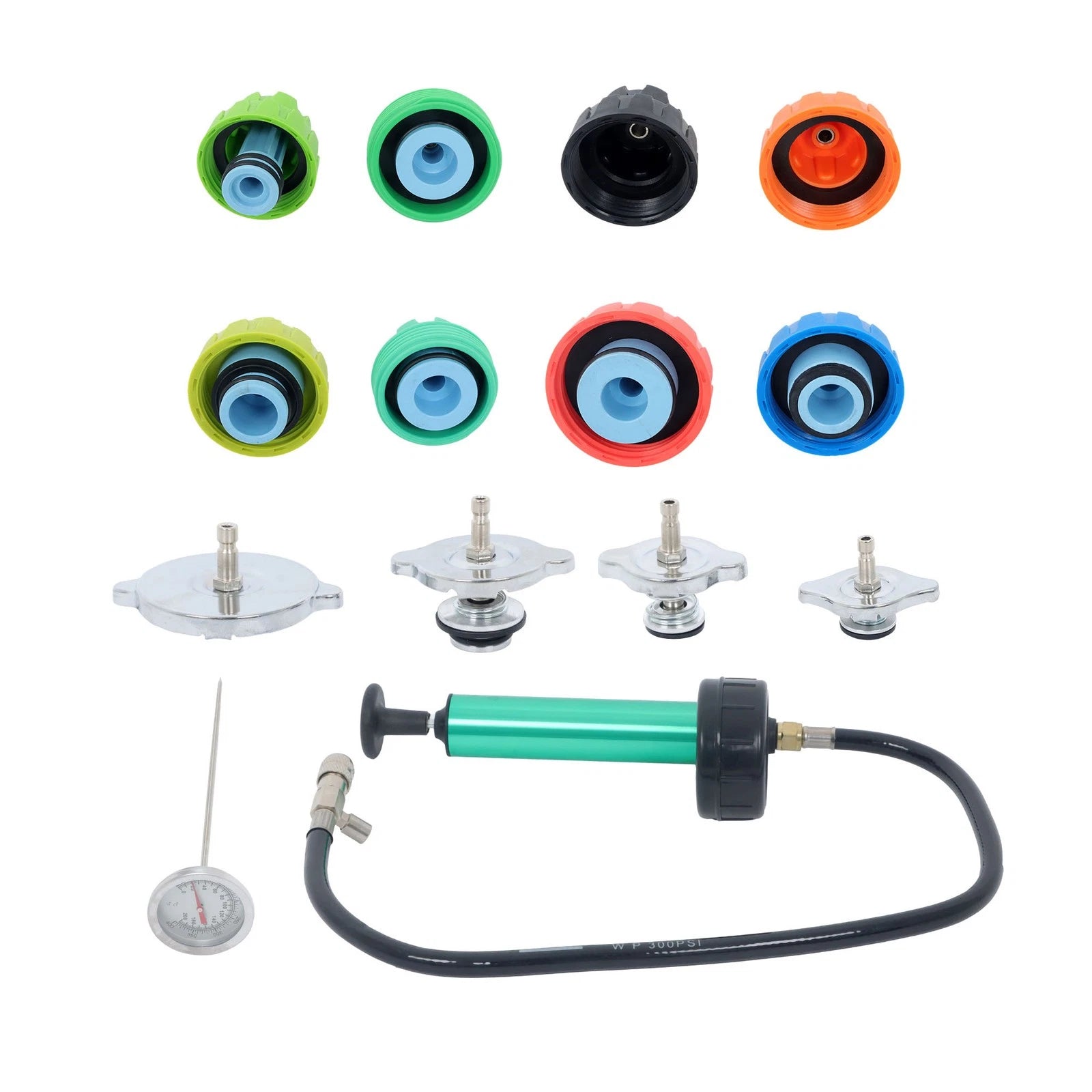 14 PC Coolant Radiator Pressure Tester for Automotive Cooling Systems