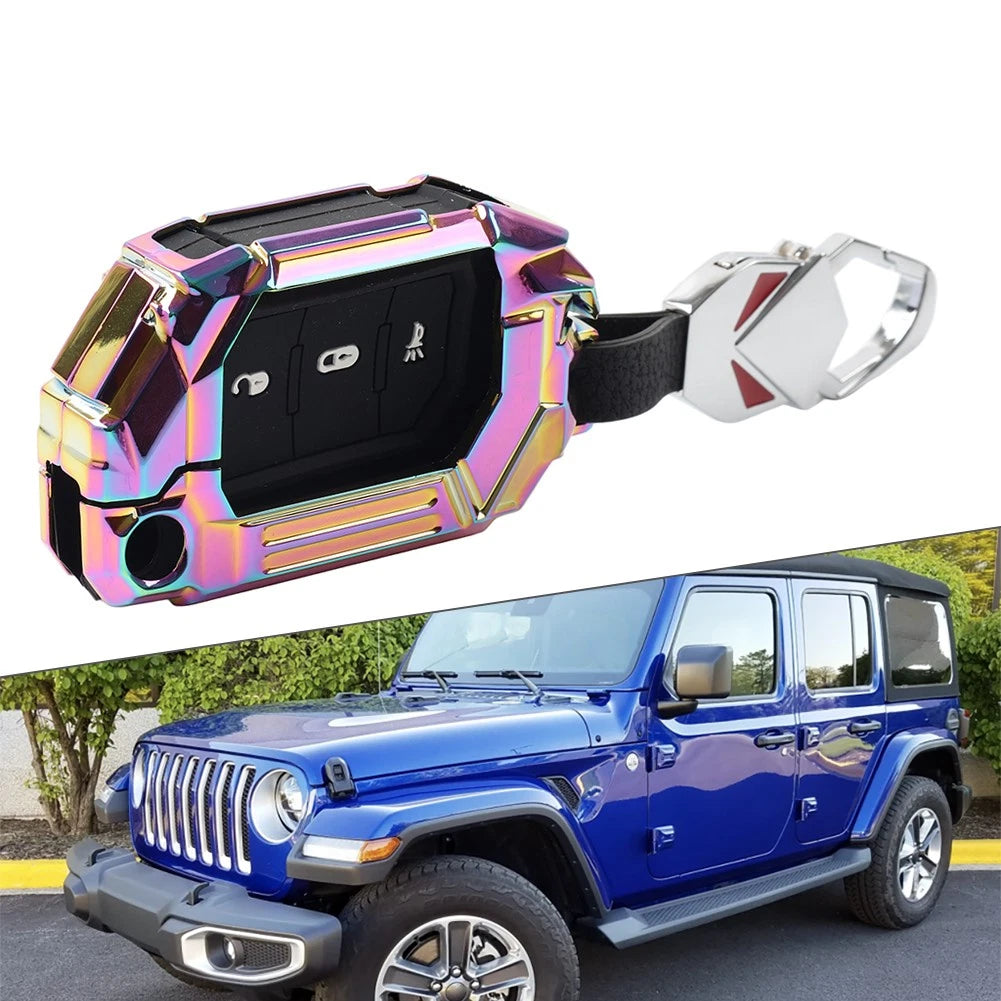 Keyless Remote Key Fob Cover for Jeep Wrangler (2018–2024), Gladiator (2020–2024)
