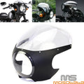 5 3/4" Retro Headlight Fairing w/Windshield for Harley Suzuki Kawasaki Honda