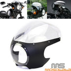 5 3/4" Retro Headlight Fairing w/Windshield for Harley Suzuki Kawasaki Honda