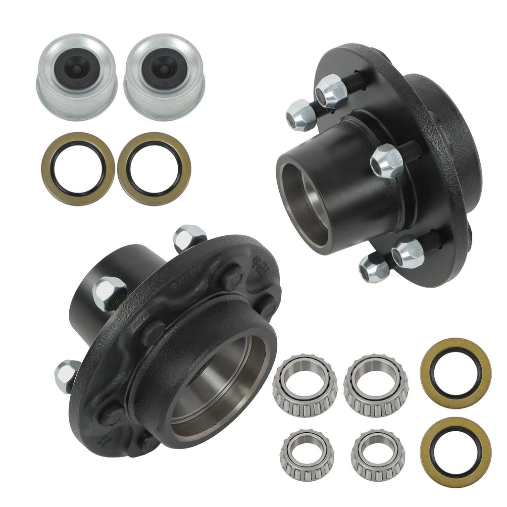 Set of 2 Trailer Wheel Hub Kits for 6,000-Pound #42 Hubs (6-Lug 5.5")