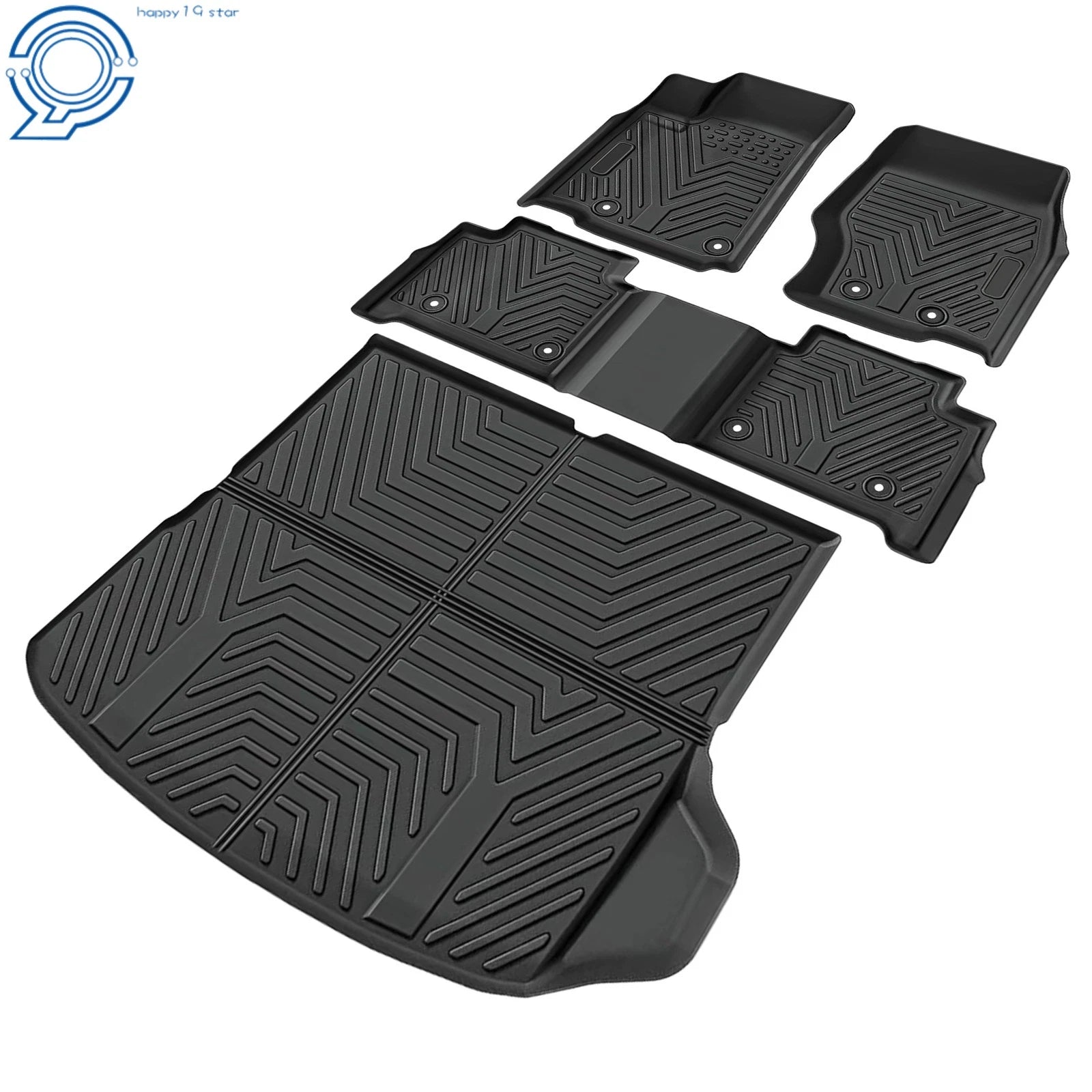 Set of 4 3D All Weather Floor Mats for Jeep Grand Cherokee (2022–2025) TPE
