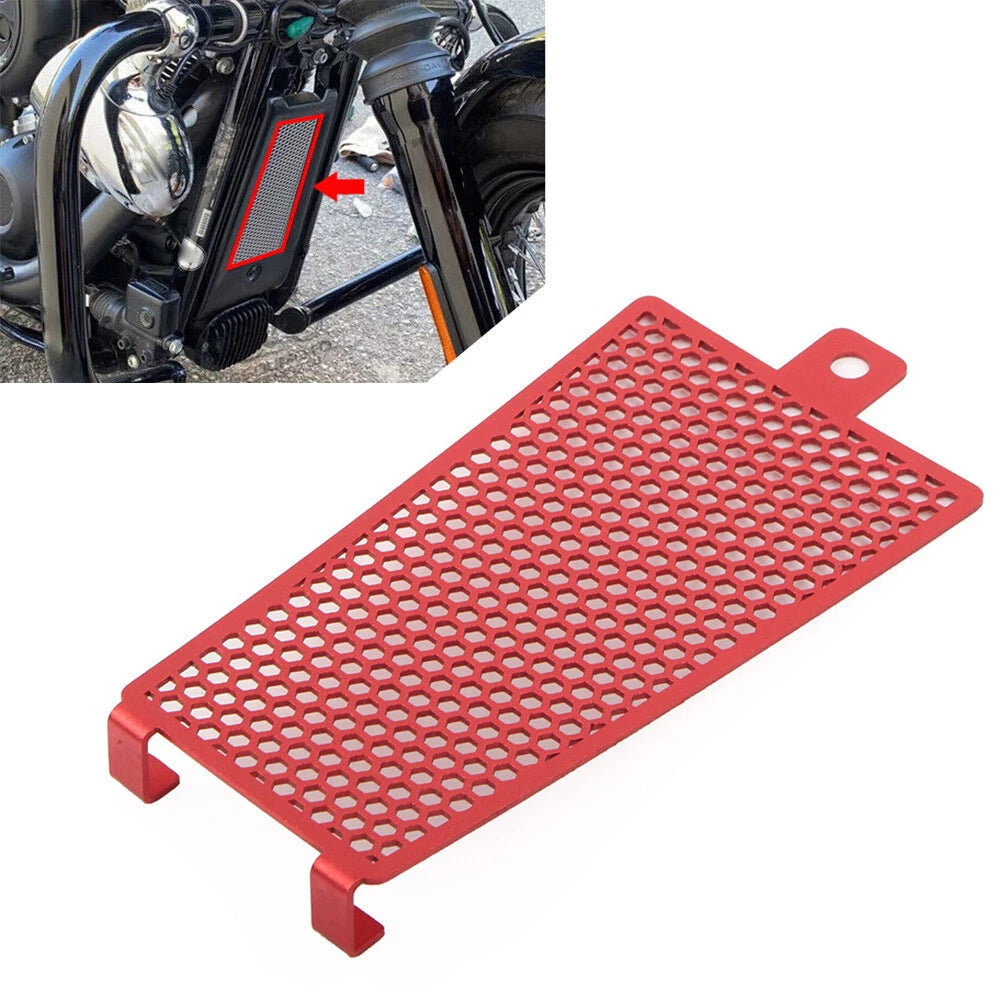 Oil Cooler Radiator Grille Cover for Harley Softail Deluxe Low Rider Fat Bob (–)