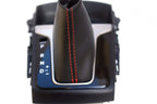 Leather Synthetic Automatic Shift Boot for Hyundai Elantra (2013–2015) Red Stitch