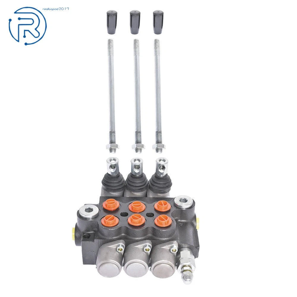Adjustable Hydraulic Directional Control Valve 11GPM 3 Spool for