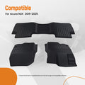 Set of 4 Floor Mats Liner for Acura RDX (2019–2025) TPE Rubber Heavy Duty