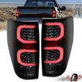 Dual Red LED Bar Tail Lights for Ford F-150 (2009–2014) Black/Smoked