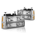 Bumper Headlight Chrome Housing Amber Corner for GMC C/K Suburban (1994–2000)