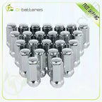 Set of 24 Chrome 1.9'' Tall Lug Nuts M14x1.5 for Chevrolet Silverado 1500 GMC Sierra (2000–2023)