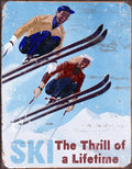 Vintage Replica Tin Metal Sign for Ski Enthusiasts (1615)