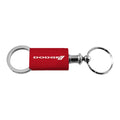 Stripe Logo on Red Anodized Valet Keychain - Officially Licensed for Dodge