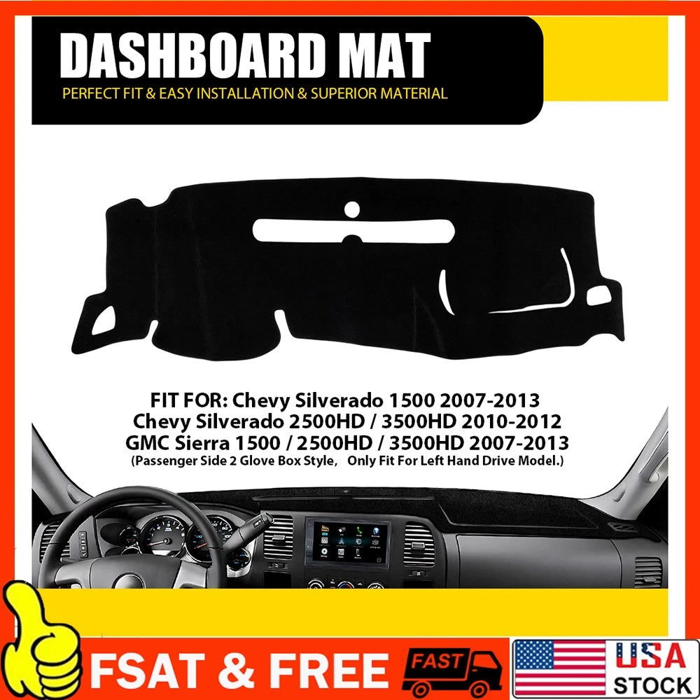 Dash Cover for Chevy Silverado GMC Sierra 1500 (2007â2013)