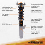 Coilover Struts for BMW E46 3 Series (1998-2006) Adjustable Damper & Camber Plates