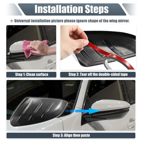 1 Pair Carbon Fiber Pattern Mirror Cover Overlay for BMW X3 G01 / iX3 G08