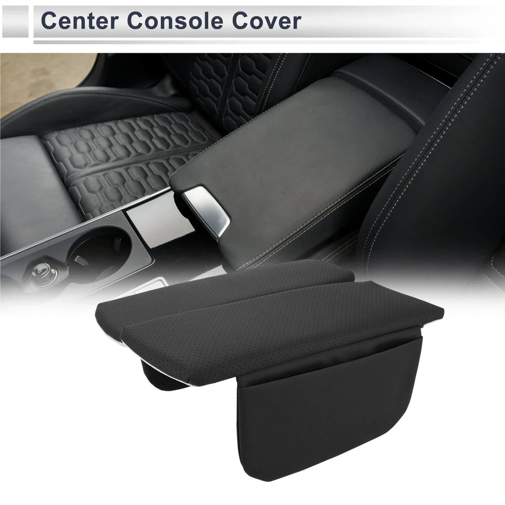 Center Console Cover Black with Storage Bag - 1 Set for BMW X5 (2019 - 2024)