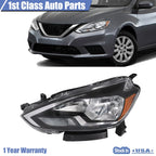 Left Driver Side Halogen Headlight for Nissan Sentra (2016–2018)