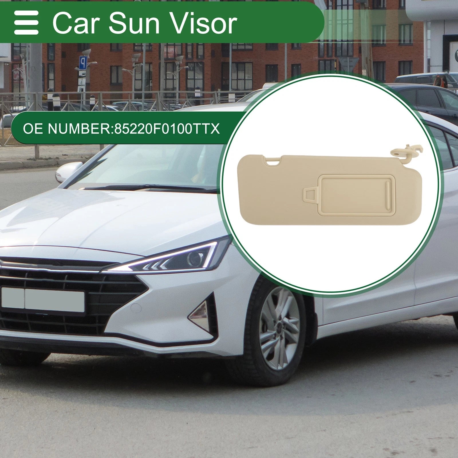 Sun Visor No.85220F0100TTX for Hyundai Elantra AD (2016–2020) Right Side