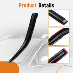 4Pcs Rain Guard Window Deflector for Toyota Highlander (2001–2007) Black