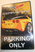 Parking Only Logo Aluminum Sign for Chevrolet Corvette (GM)
