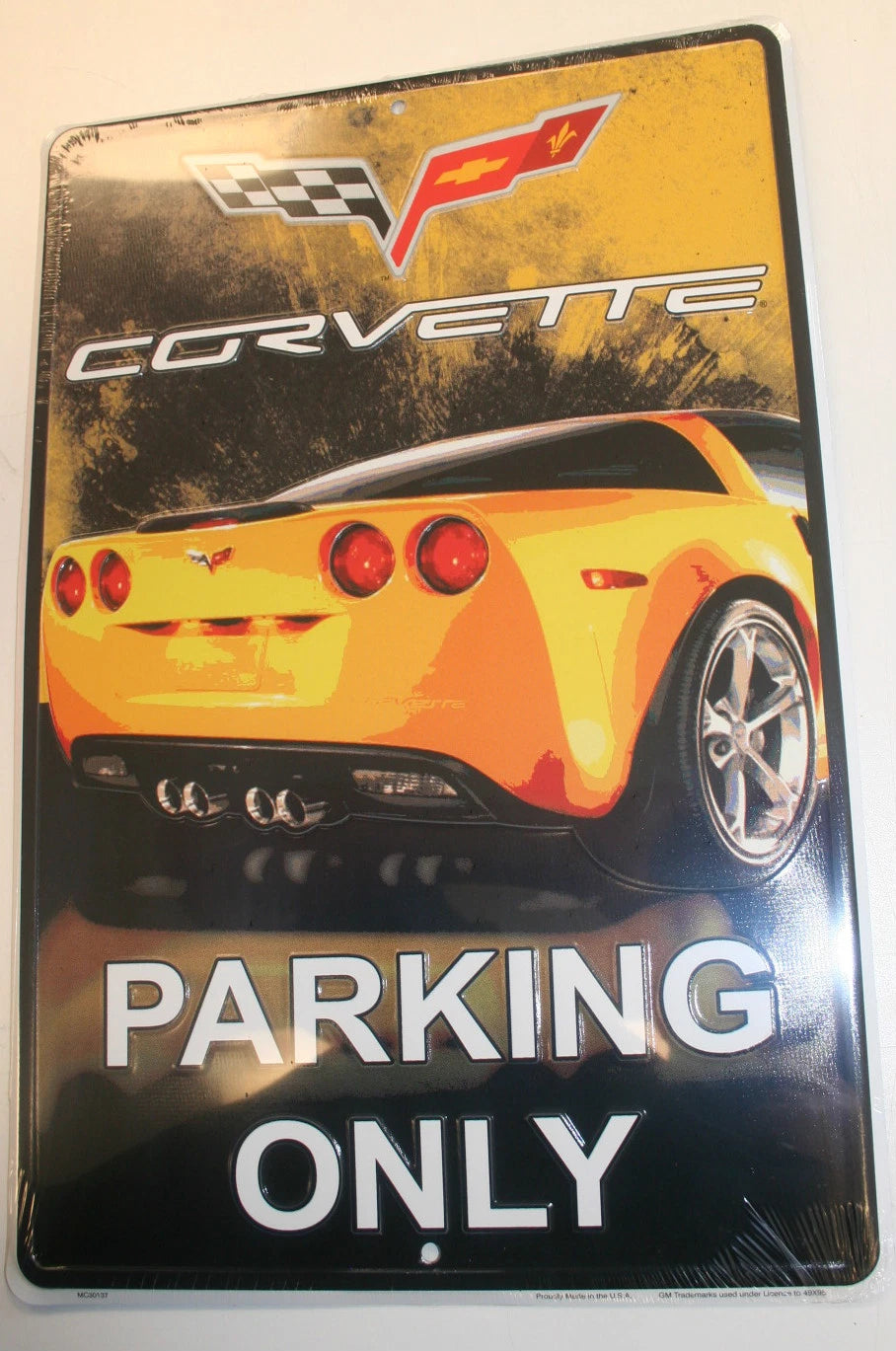 Parking Only Logo Aluminum Sign for Chevrolet Corvette (GM)