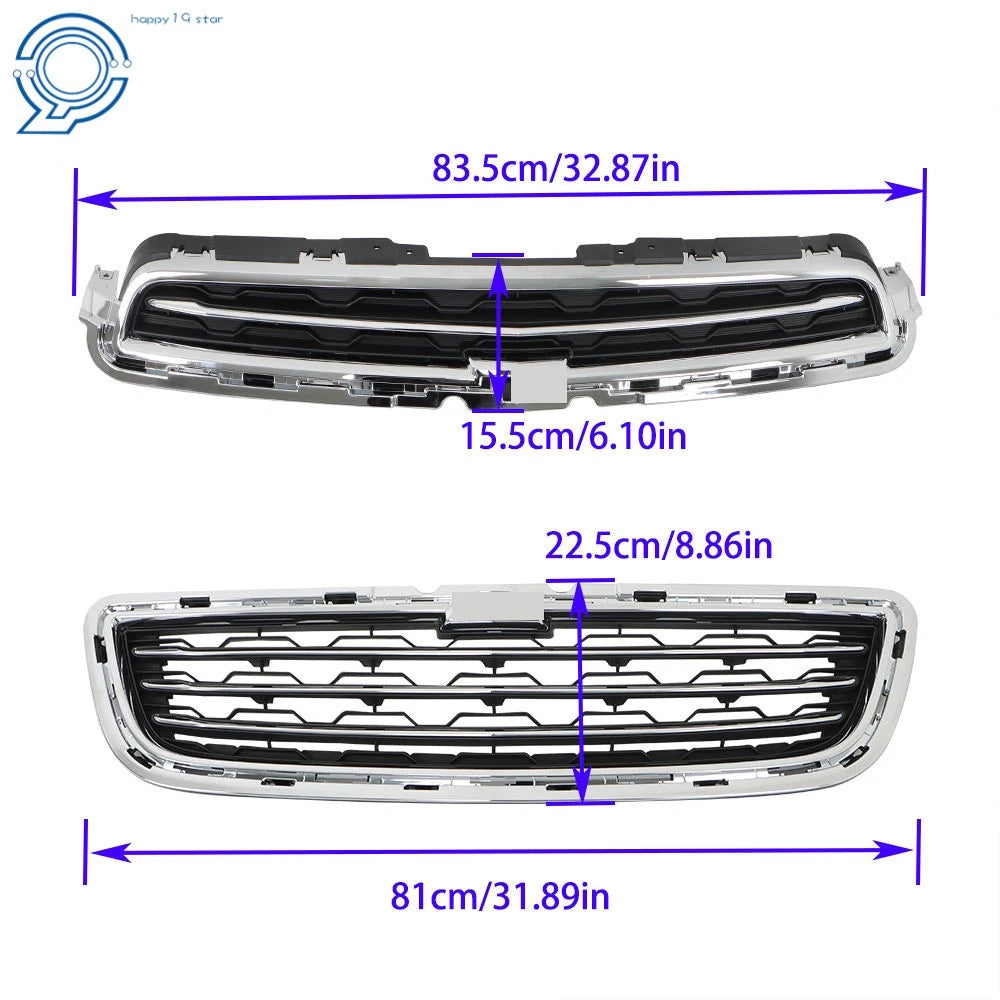 Lower Inner Grille with Chrome Molding for Chevy Trax (2014-2016)