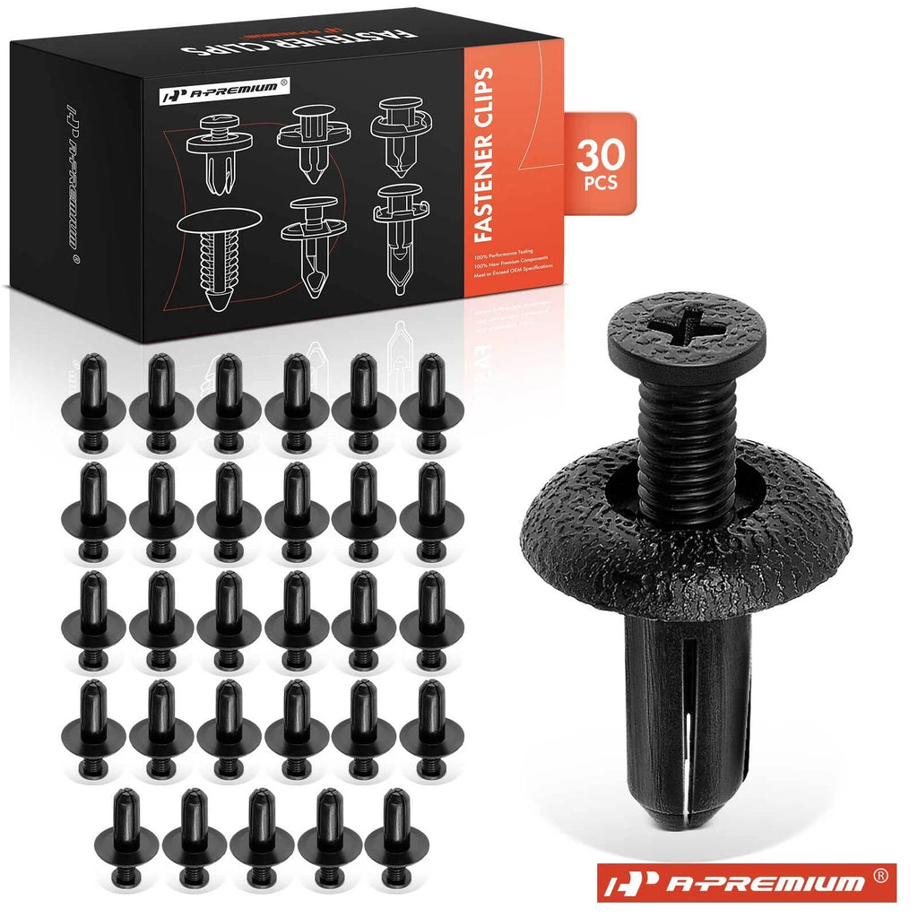30Pcs 8mm Nylon Bumper Retainer Clips for Dodge Avenger (2008–2014)