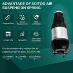 Front Left Air Suspension Spring for Mercedes X166 GL450 GL550 W166 ML63 ML350 (2013–2019)