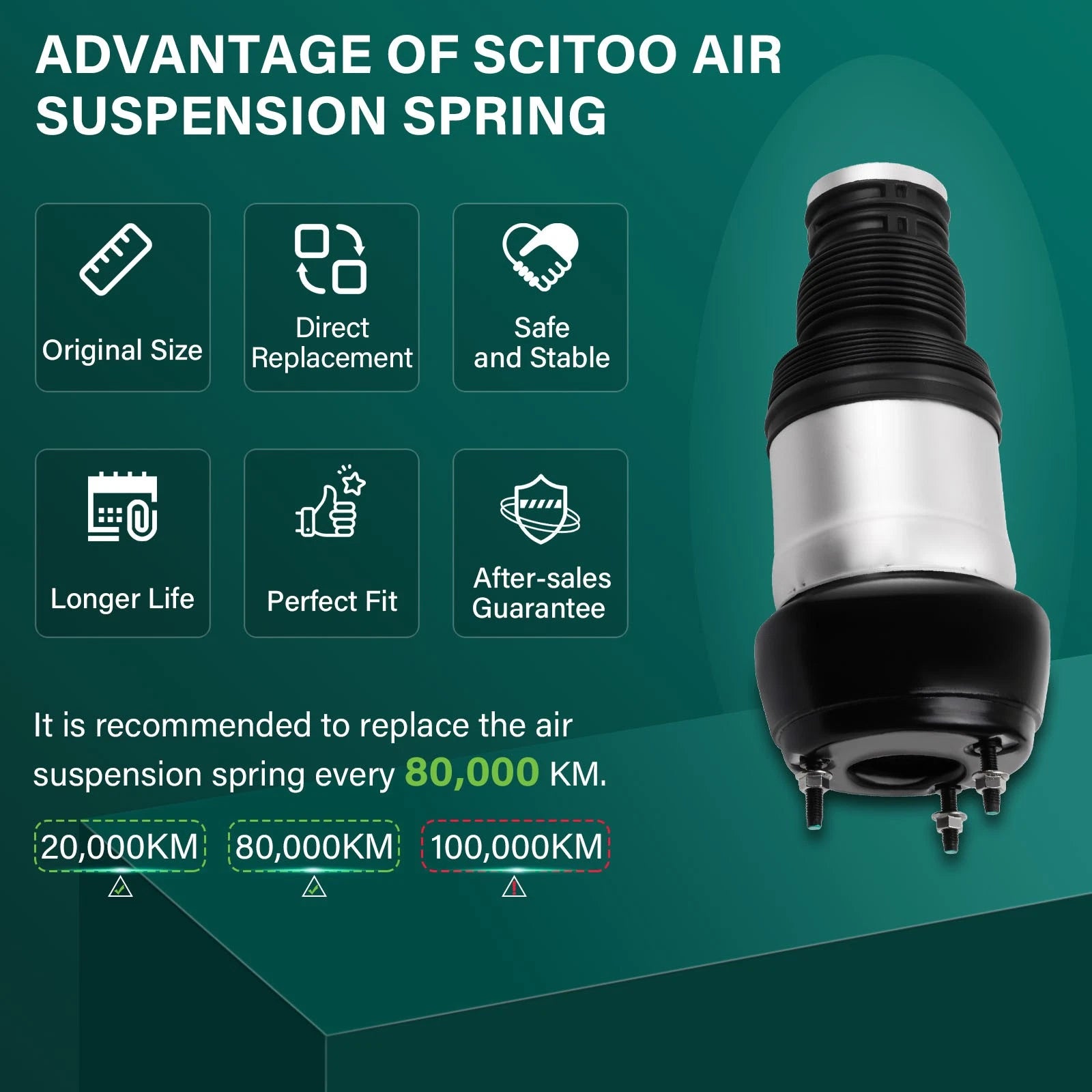 Front Left Air Suspension Spring for Mercedes X166 GL450 GL550 W166 ML63 ML350 (2013–2019)
