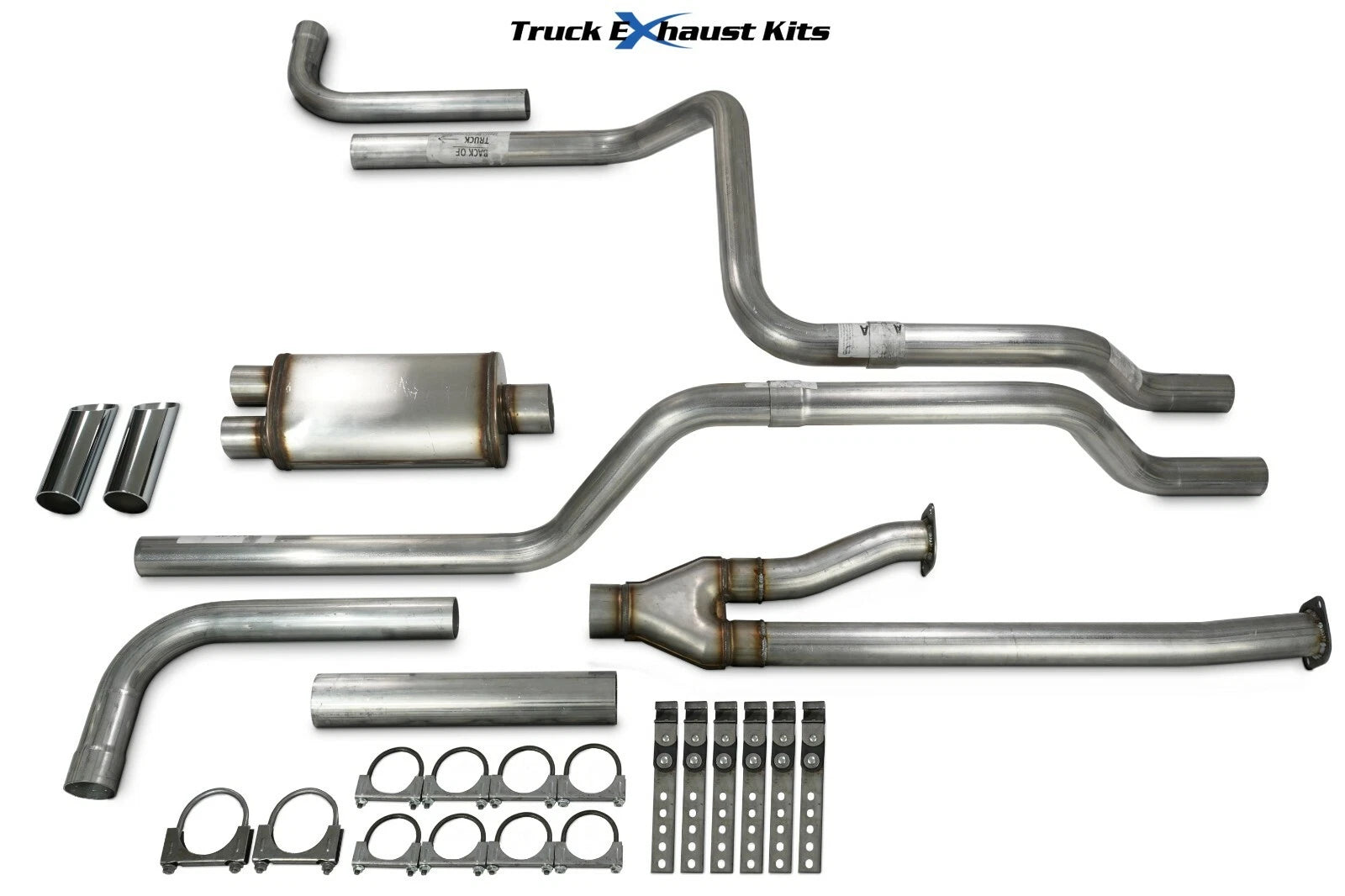2.5" Dual Exhaust Kit for Toyota Tundra (2009–2013) Stainless Chrome Tip