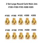 10pcs Carb Main Jet Kit #185 190 195 200 205 for Mikuni N100/604