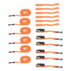 6 Pack Ratchet Tie Down Straps for (1700lbs, 1in x 20ft)