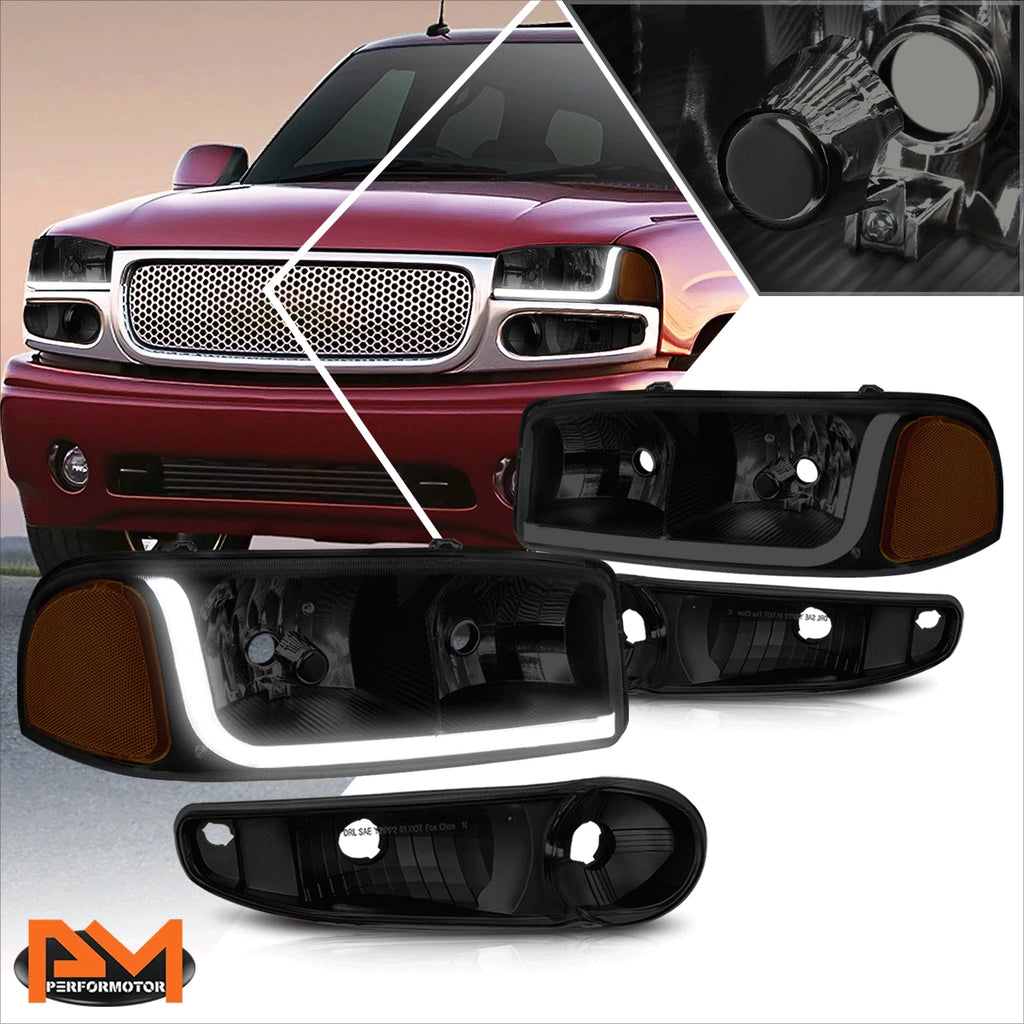 Front Bumper Face Bar for Silverado 2500 3500 HD (2011–2014) w/ Fog Light Holes Black