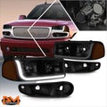 Front Bumper Face Bar for Silverado 2500 3500 HD (2011–2014) w/ Fog Light Holes Black