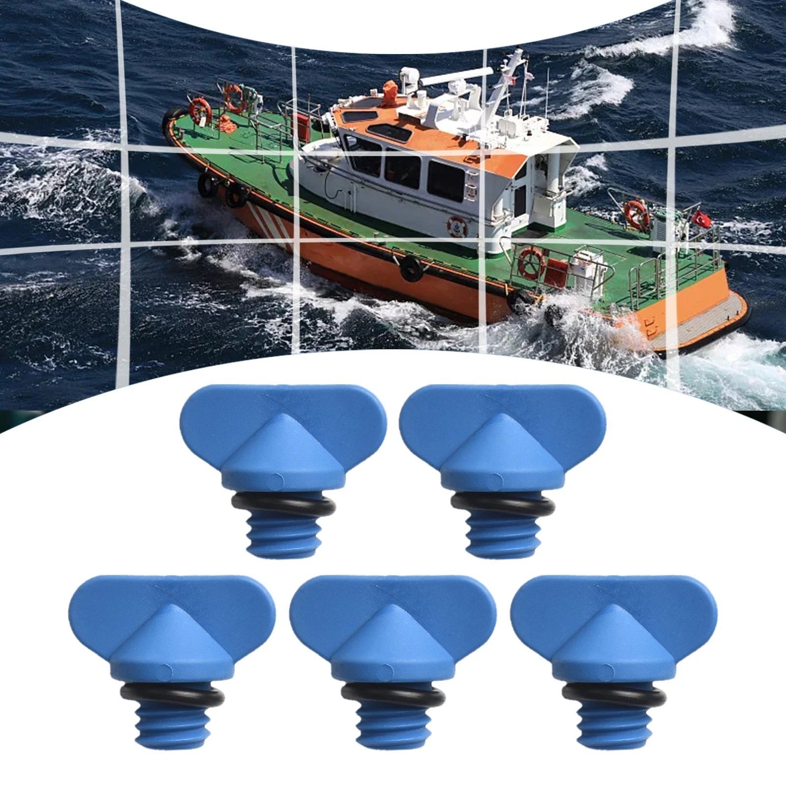 5 Pcs Engine Block Drains for Mercruiser