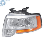 Set of 2 Halogen Projector Headlights for Ford Expedition (2015-2017) Chrome