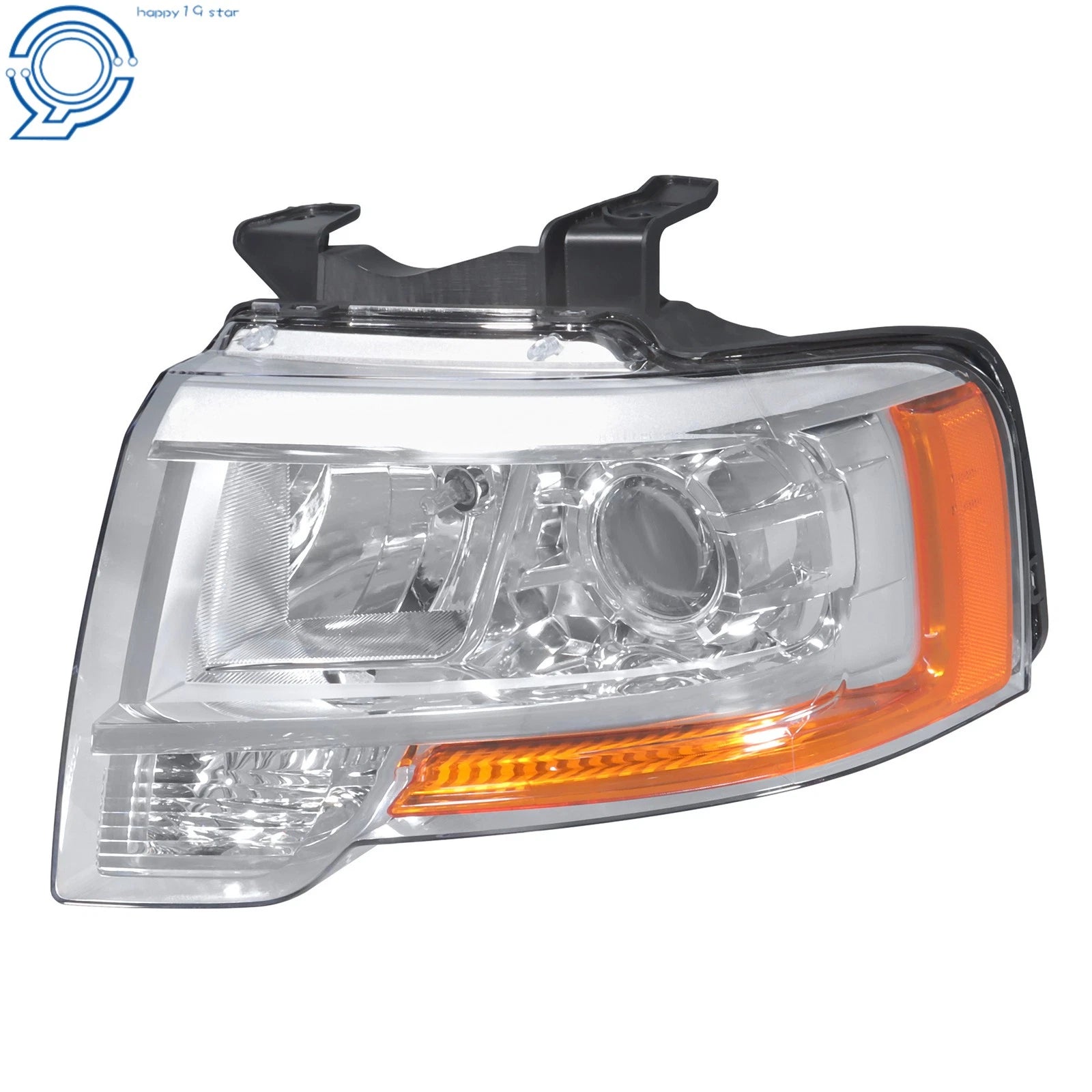 Set of 2 Halogen Projector Headlights for Ford Expedition (2015-2017) Chrome