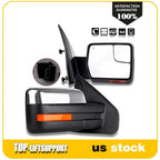 Pair Power Heated LED Signal Side View Mirrors for Ford F-150 (2004–2014)