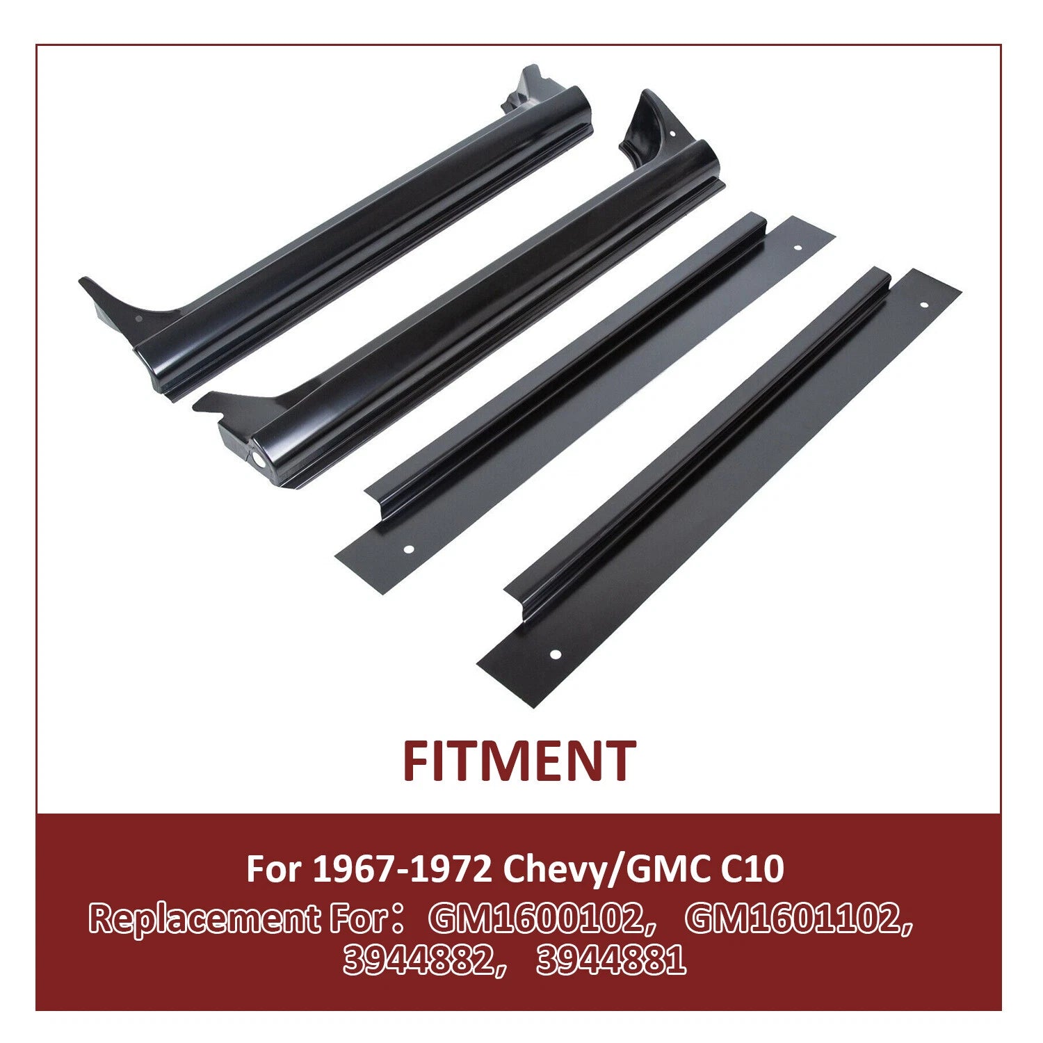 Full Rocker Panels with Inner Patch for Chevy C10 (1967–1972)