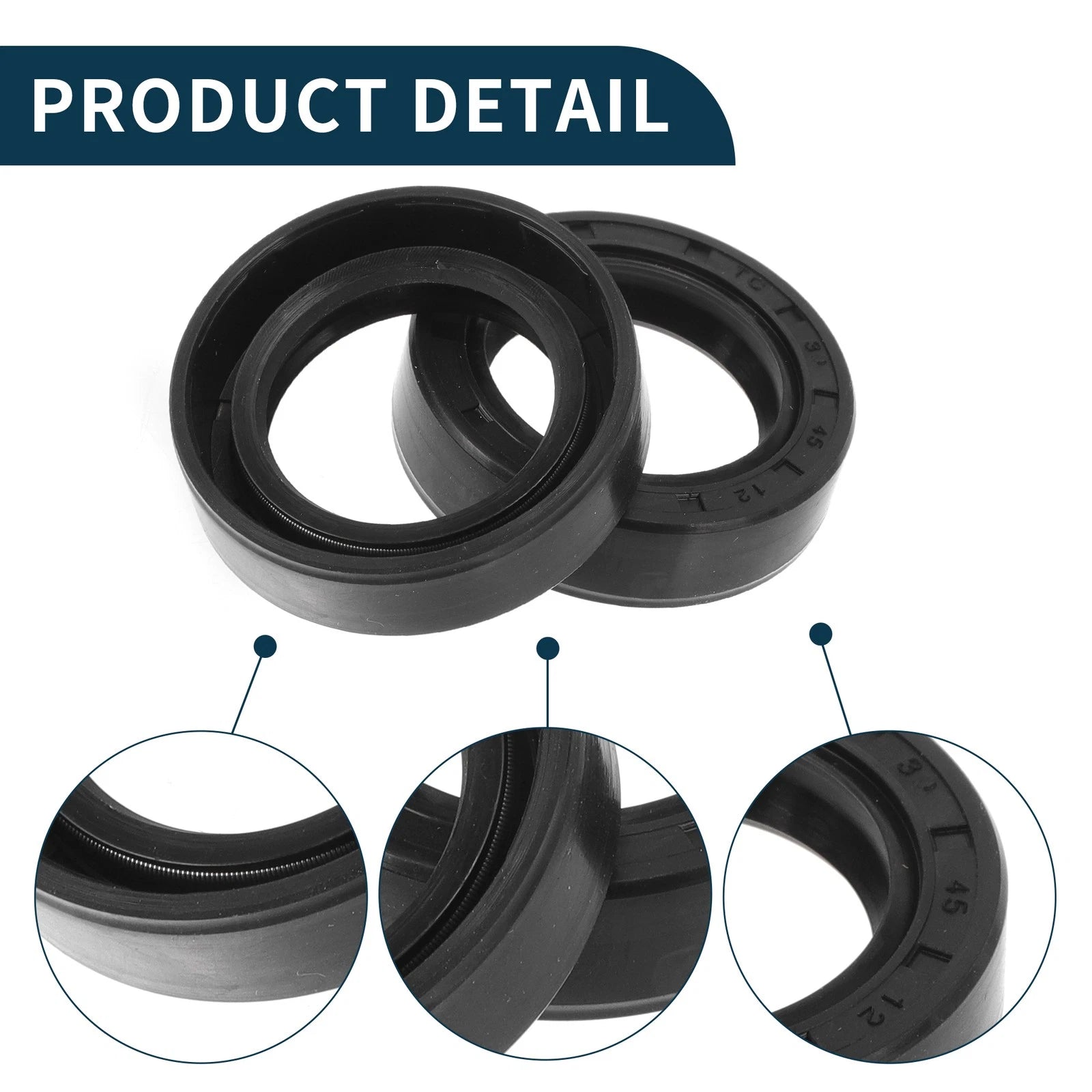 Set of 5 Oil Seal Rotary Shaft Seal NBR Rubber 30x45x12mm