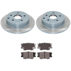 DuraGo Rear Rotors & Advics Ceramic Disc Brake Pads Kit for HS250h RAV4 (2010–2012)