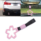 Sakura Plastic Nylon Stripe Car Warning Subway Handle Strap for Pink (—)