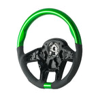 Steering Wheel YourGrip Leather and Wood Green for Peterbilt 579 (2012–2021)
