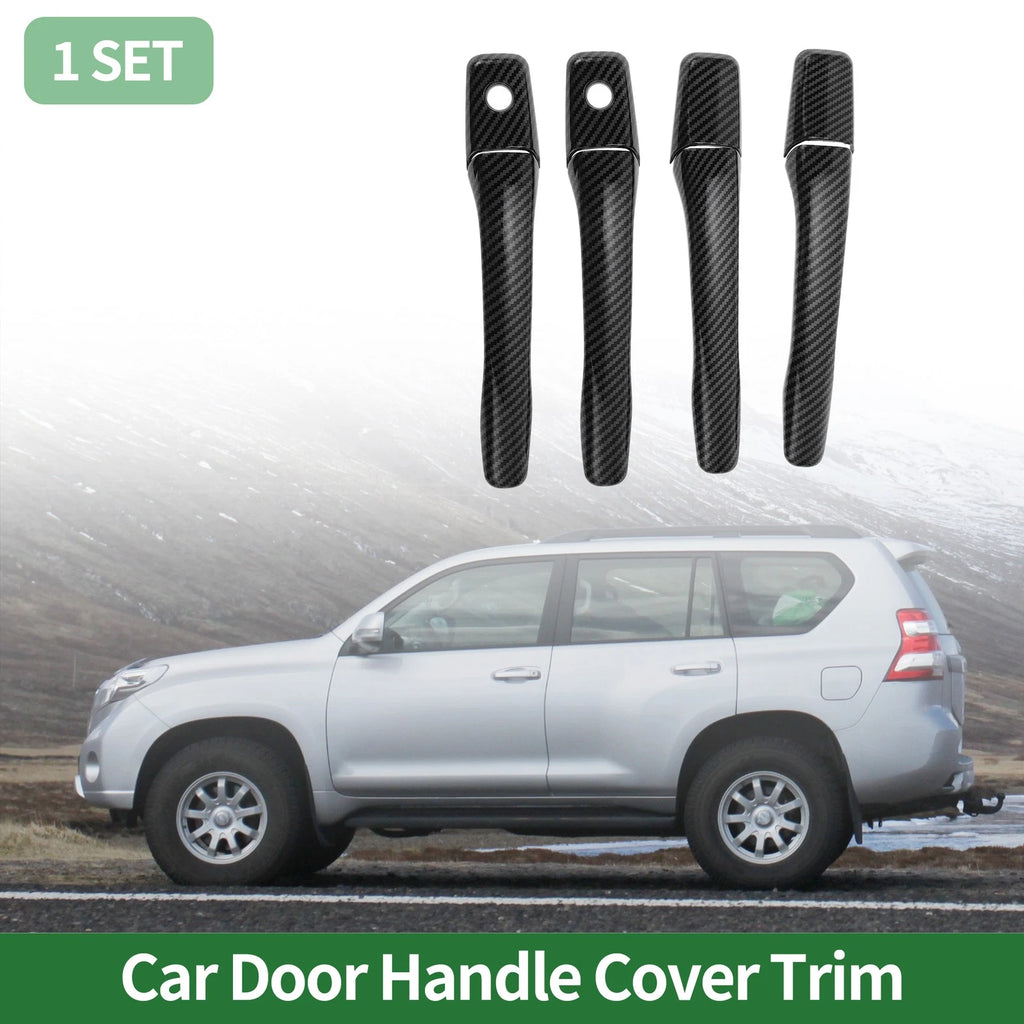 Car Door Handle Cover Trim for Mitsubishi Lancer EVO (2002–2007) Carbon Fiber Black