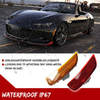 Set of 2 Amber/Red Side Marker Lights for Mazda MX-5 Miata (2016–2022)