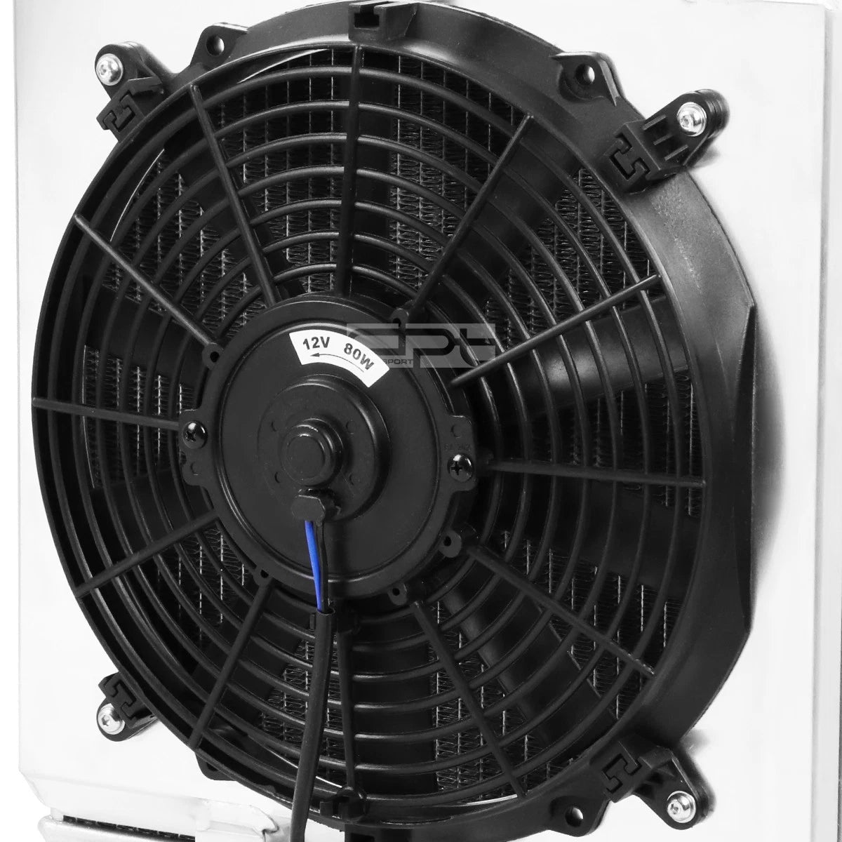 2X Aluminum 2-Row Racing Radiator + Cooling Fan Shroud for Honda EG/EH/EJ/EM/DC (1994–2000)