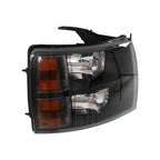 Set of 2 Black Headlights for Chevy Silverado 1500 2500/3500HD (2007-2014)