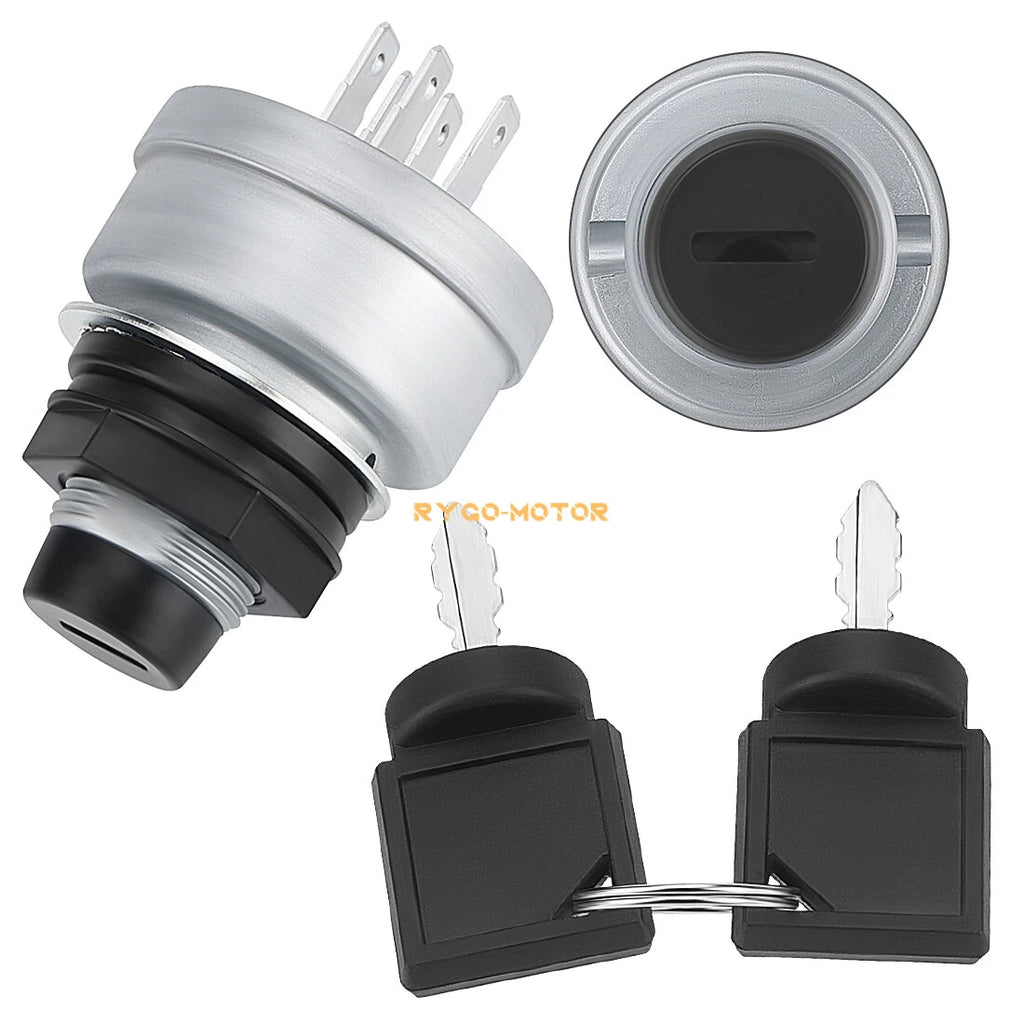 3 Position 5 Pin Ignition Switch w/2 Keys for Polaris Snowmobile (2205055, 2200358)